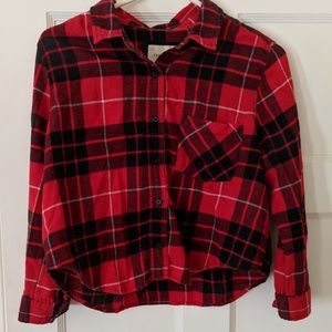 Flannel crop top